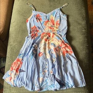Old Navy Floral Sundress in Blue and Orange Summer Size Medium
